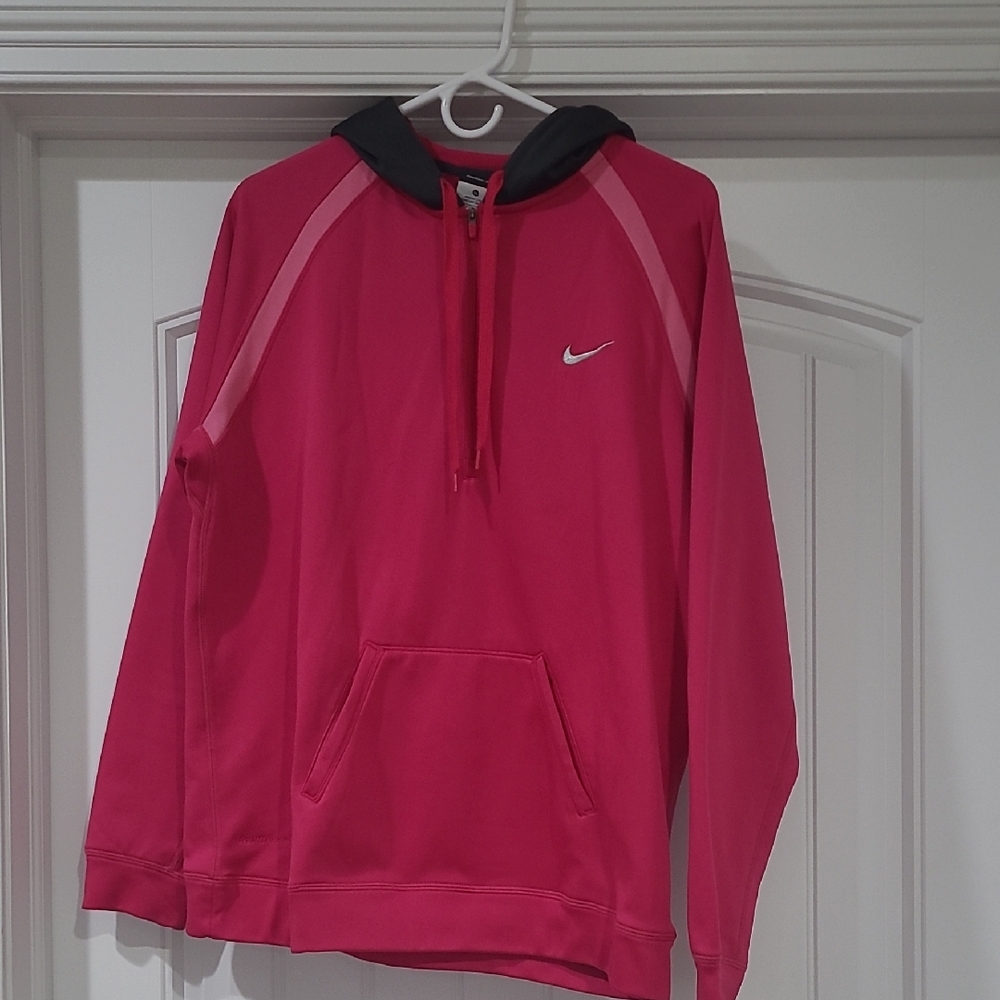 Nike Dark Pink Hoodie with Black Accents